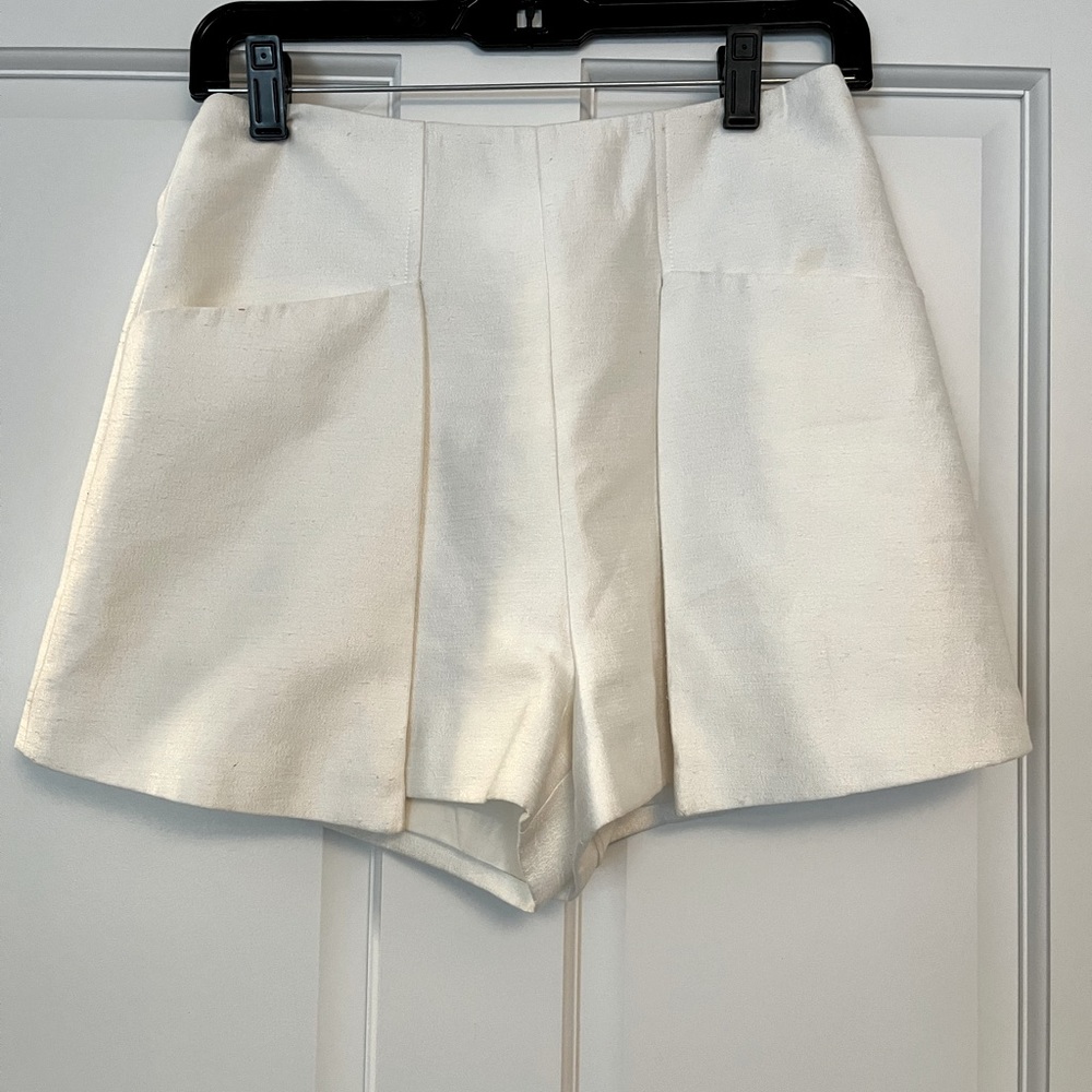 C/ MEO Collective White High Waisted Shorts